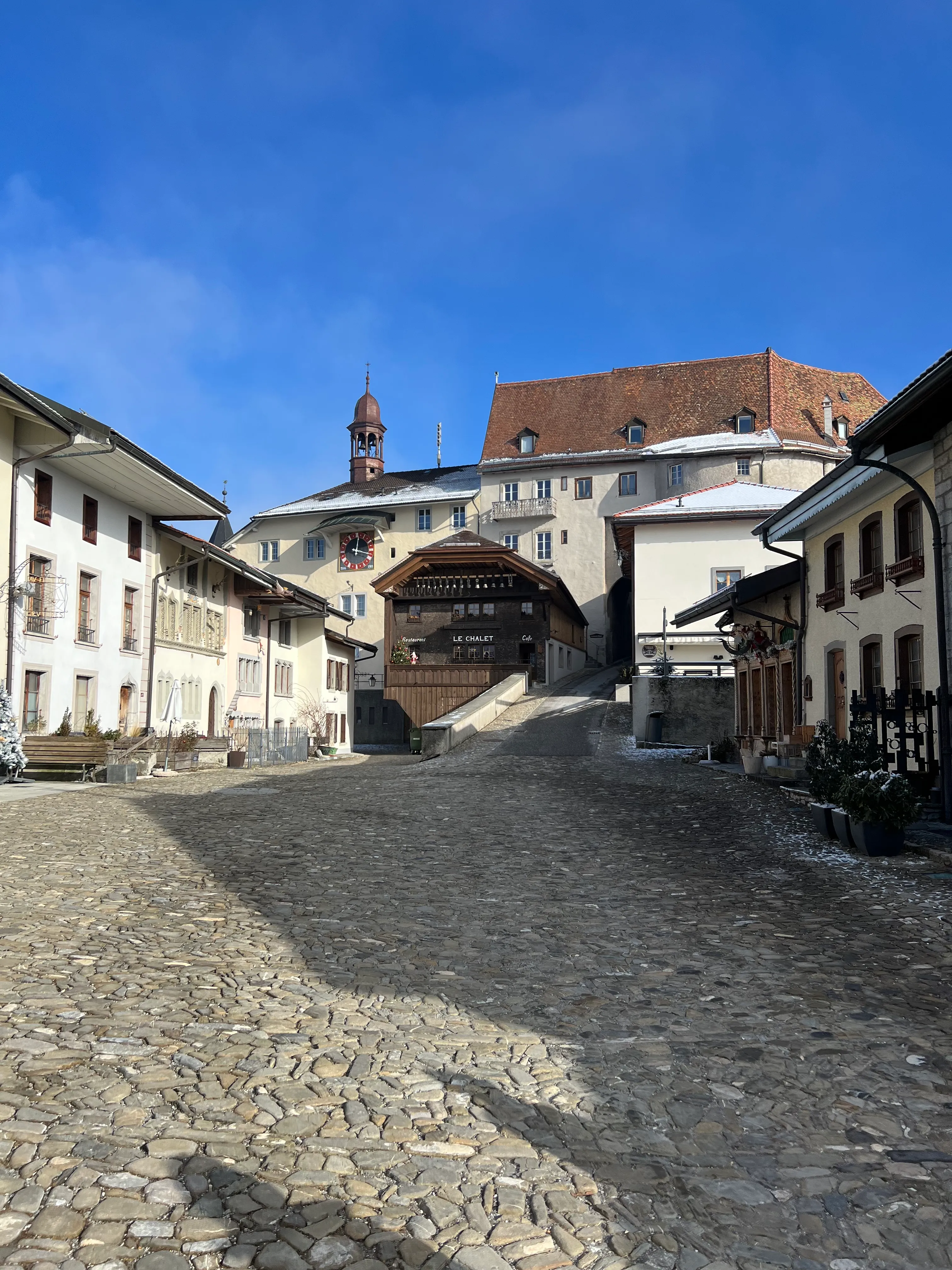The courtyard of Gruyere castle